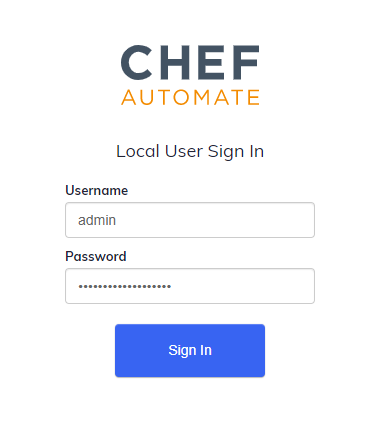 Chef Automate Login